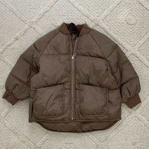 Zara Kids RIB TRIM PUFFER COAT 3-4T